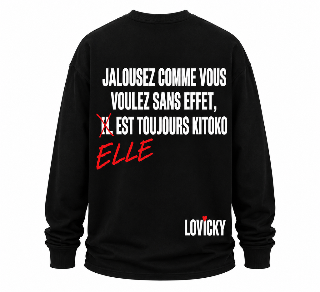 LONG SLEEVE ELLE EST TOUJOURS KITOKO - BLACK EDITION