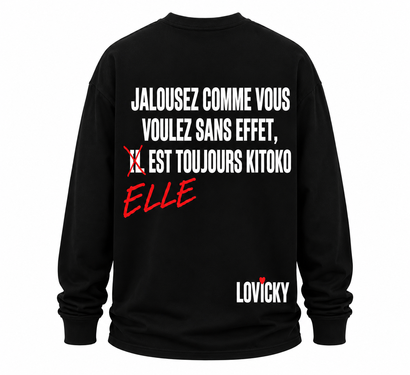 LONG SLEEVE ELLE EST TOUJOURS KITOKO - BLACK EDITION