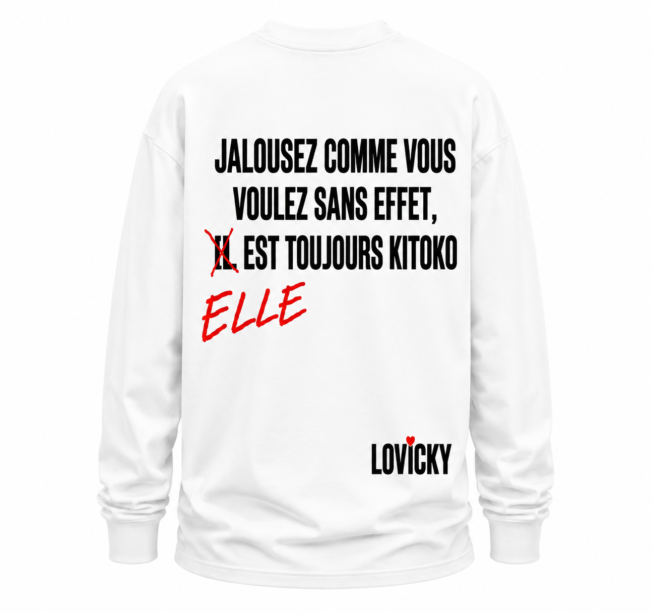 LONG SLEEVE ELLE EST TOUJOURS KITOKO - WHITE EDITION